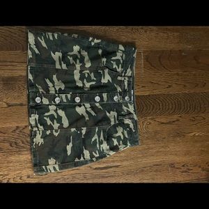 Denim army mini skirt